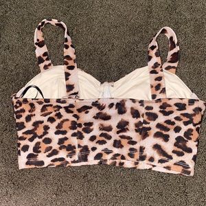 Forever 21 crop top. Cheetah print medium